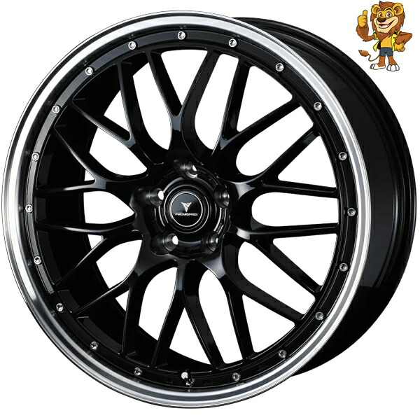 ホイールのみ1本 Weds NOVARIS ASSETE M1 (BLK/P) 19インチ 8.0J PCD:114.3/5H インセット:35 ノヴァリス アセット M1|イエローライオン 店