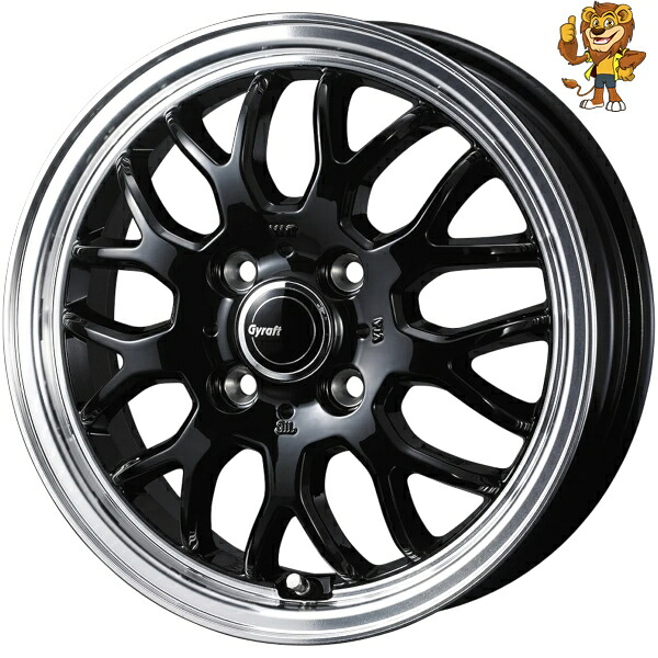 ホイール4本セット Weds GYRAFT 9M (BLK) 15インチ 5.5J PCD:100/4H インセット:42 グラフト 9M 【法人宛て発送限定】|イエローライオン 店