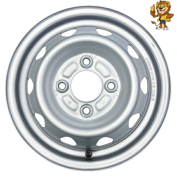 ホイール4本セット Weds Carrowin (スチールホイール) (SIL) 12インチ 3.50B PCD:100/4H インセット:45 キャロウィン 【法人宛て発送限定】