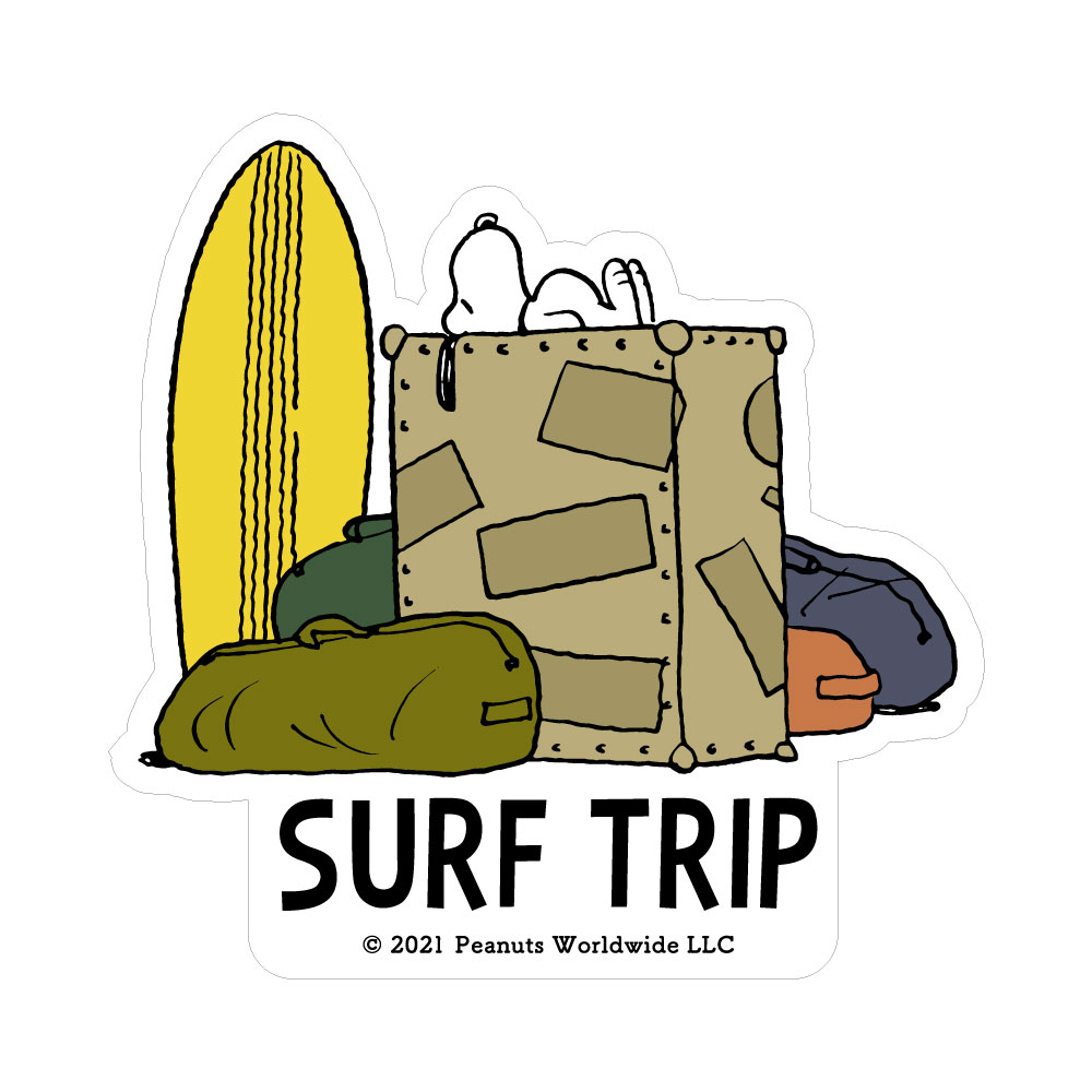 ピーナッツ Peanuts サーフステッカー Surf Sticker Snp スヌーピー サーフボード ミュージアム グッズ イラスト 画像 アフタヌーンティー 当たり 六本木 激安正規