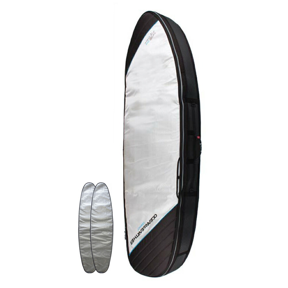 人気の春夏 オーシャンアンドアース Oceanearth 6 8 3cm ハードケーストリプルコンパクトファンフィッシュボード幅広1 3本用 Hard Case Triple Compact Fish 6 8 Shortboard Cover Silver サーフボードサーフボードおしゃれ ニット 車 バブル バ手作り デニム トランス