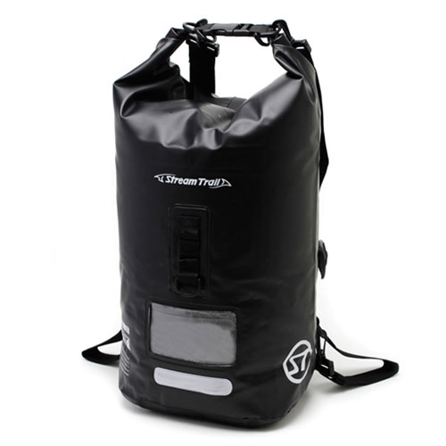 ストリームトレイル(StreamTrail)ドライキューブショルダーパック20リットルDRY CUBE 20L/ONYX　サーフィンのデッキパッドローカル初心者波情報ウェアアパレルはtシャツキャップバックパックスリュックサックリュックのアウトドアタイムセール絡みにくいパワーコード つけ方