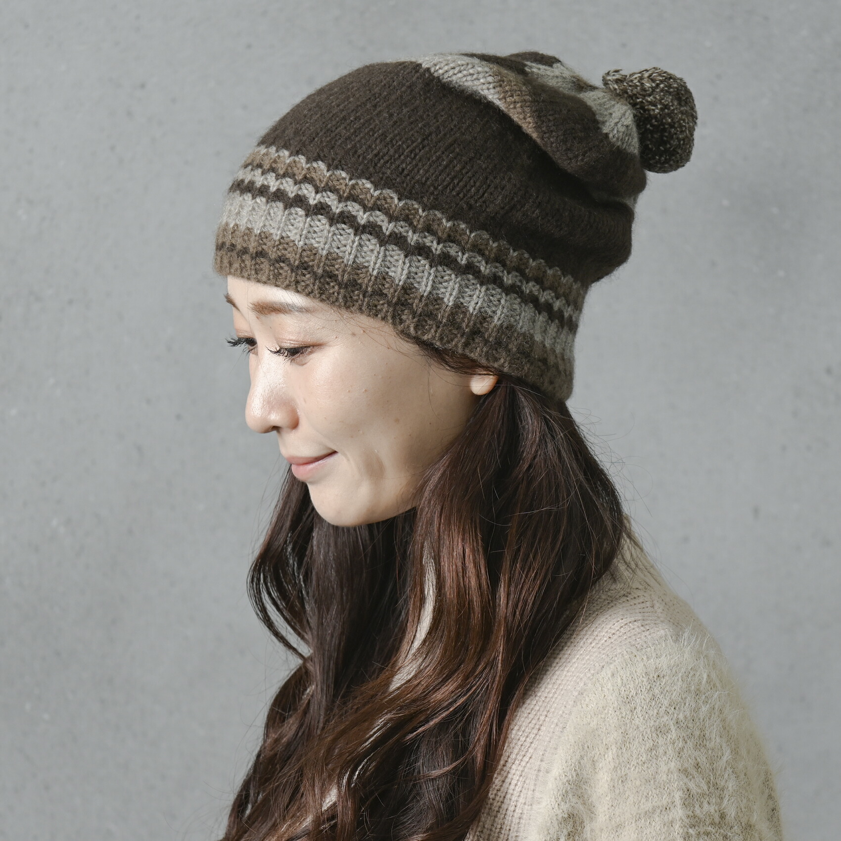 楽天市場】カシミヤ100% ニット帽子 Aタイプ 秋 冬 リバーシブル