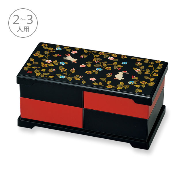 楽天市場】5.0寸 三段 角重 六瓢箪 ( むびょうたん ) 重箱 3段