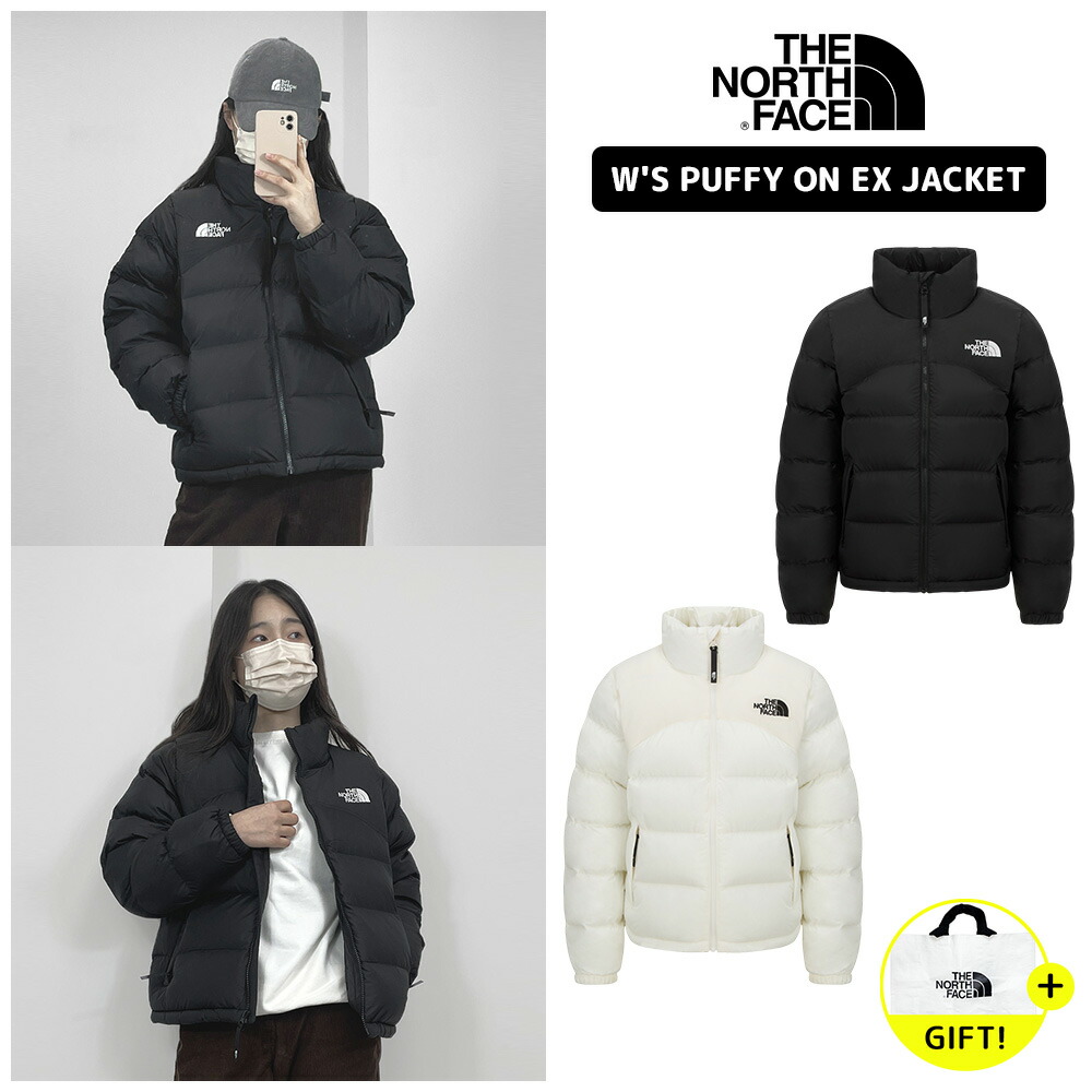 ★送料無料★ ノースフェイス ジャケット THE NORTH FACE W PUFFY ON EX JACKET 中綿 上着 防寒 冬 保温性 レディース 通勤 通学 アウトドア NJ3NR82 【韓国正規品/関税込/エコバッグ ギフト】