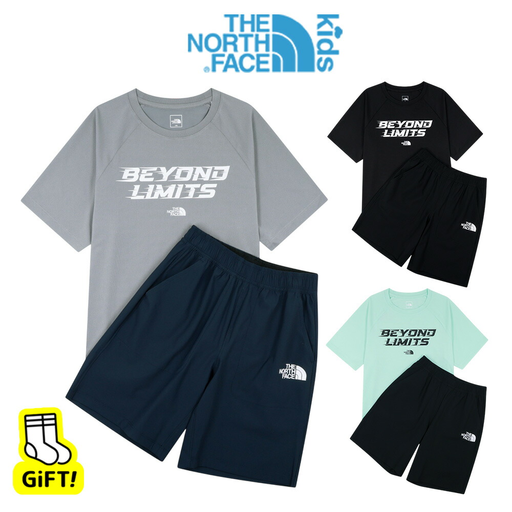 ☆貨物輸送無料☆ 北の方人間の顔 キッズ セットアップ THE NORTH FACE K\u0027S PLAYBOOST CREW SET 韓国北の方人間の顔 プルオーバー 上下仕掛ける 赤ちゃん服 お坊っちゃん 御姉さん 旅する 観光旅行 心地よい デーリー 夏 NT7US13S NT7US13T【韓国置き目品/関税込/ソックス 差し上げ物】