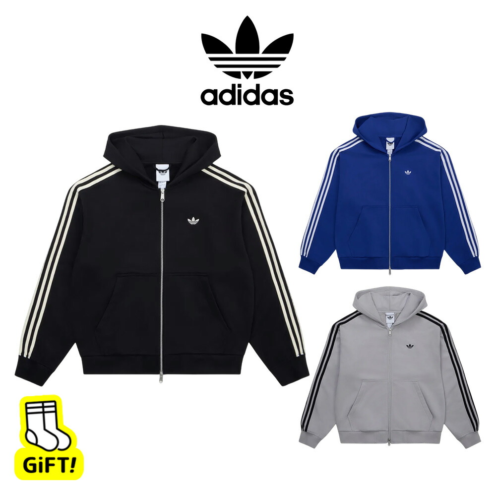 ☆貨物輸送無料☆ アディダス パーカー KC9315 KC9318 KC9317 ADIDAS 3-STRIPES FULL-ZIP HOODIE フーディー ジップアップ 古典派音楽 ルーズフィット 厚地の外套大きさ 気が大きい大きさ ロゴタイプ刺しゅう スリーストライプス ダブルジップ 男女兼用 【韓国置き目品/関税込/ソックス 差し上げ物】