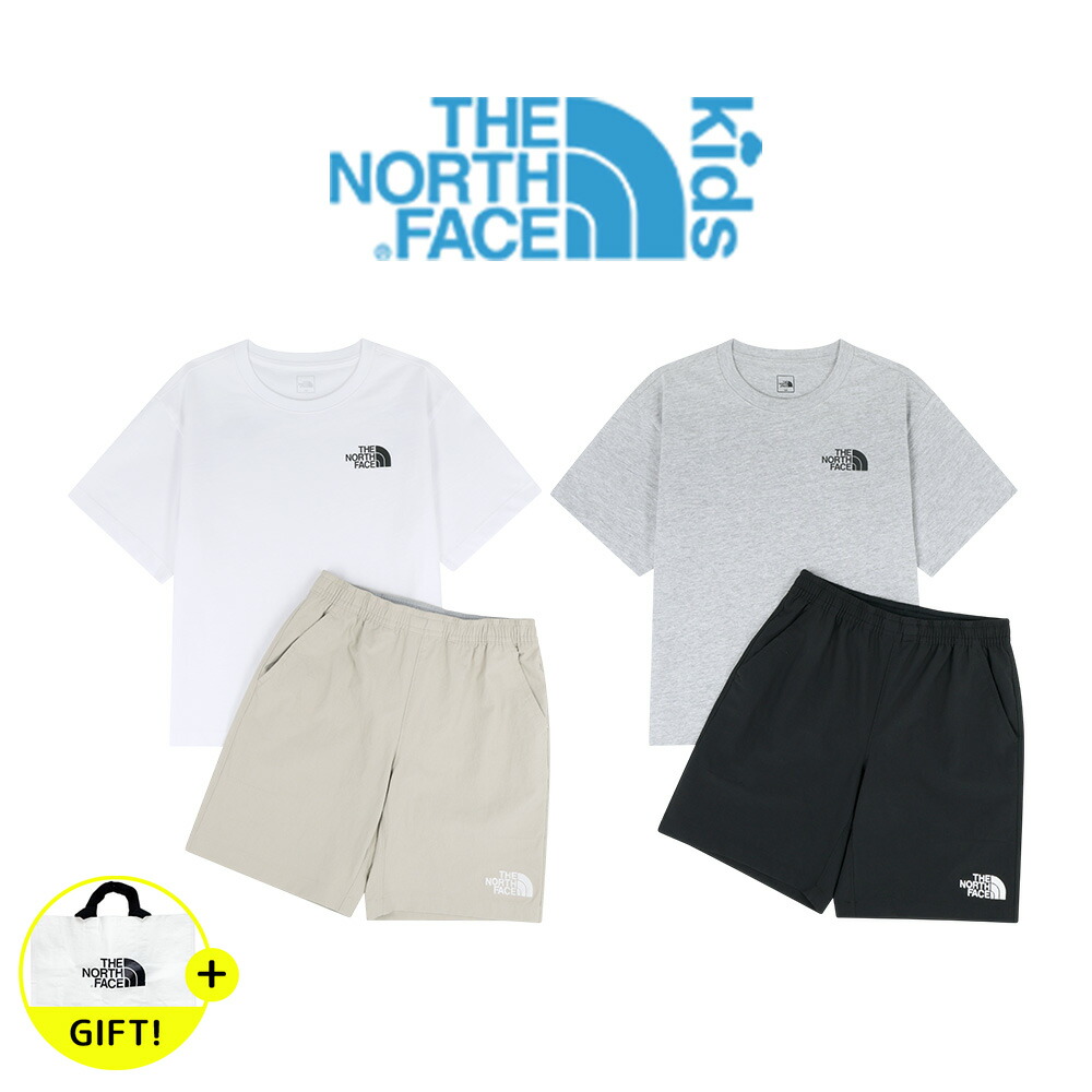 ★貨物輸送無料★ 北の方人間の顔 キッズ セットアップ THE NORTH FACE K\u0027S DAILY MOTION SET 韓国北の方人間の顔 小わっぱ 上下書き割り 半袖 ウーブン 遊撃手ズボン下 第一義的 デイリー NT7US21S NT7US21T 【韓国定まり品/関税込/エコ御徒面子 差し上げ物】