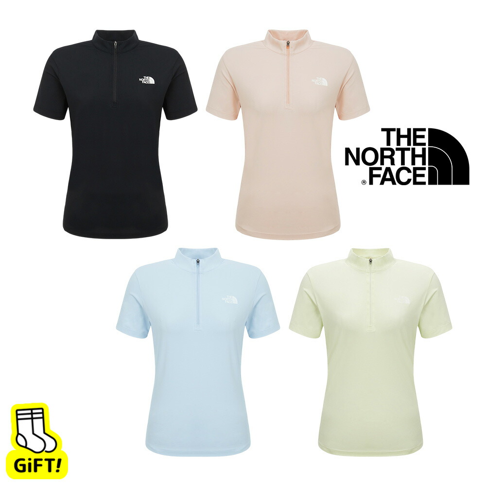 ☆貨物輸送無料☆ 北の方人間の顔 ティーシャツ THE NORTH FACE W\u0027S ICE FLEX S/S ZIP TEE 韓国北の方人間の顔 ハーフジップ 半袖 照明ランプのど首 冷やりとした アウトドア デイリー 第一義的 レディース ウィメンズ 亭主もち 夏 NT7KS30A NT7KS30B 【韓国定め事品/関税込/ソックス 差し上げ物】