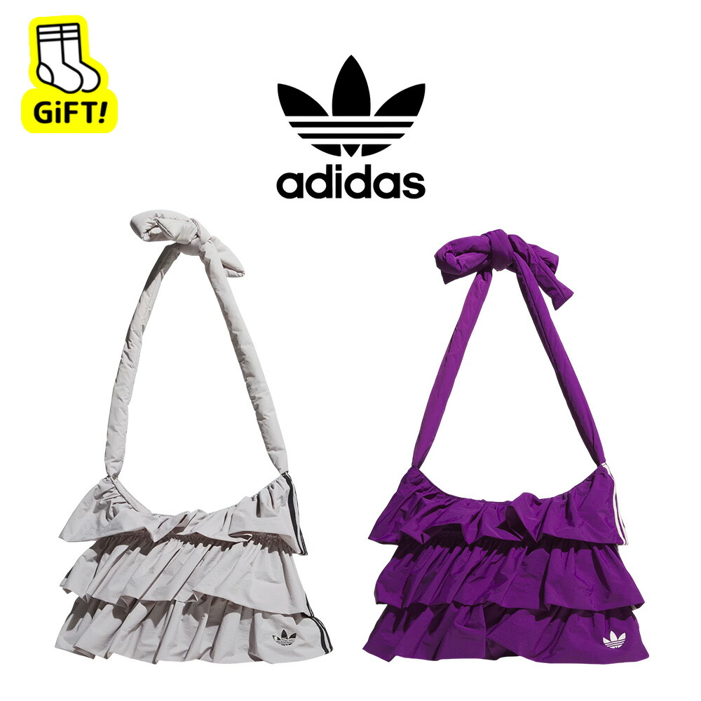 ☆貨物輸送無料☆ アディダス ショルダーバッグ ADIDAS SMALL RUFFLE BAG IA8913 IA8912 フラウンス ナイロン ミニ御徒面子 パウダーコンパクト 心地好い デイリー レディース 【韓国置き目品/関税込/ソックス 差し上げ物】