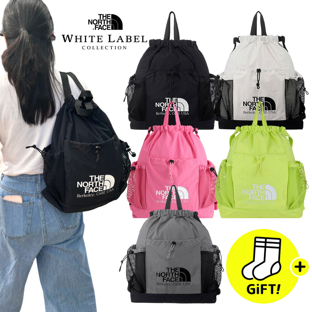 ☆貨物輸送無料☆ 北の方人間の顔 御徒面子 THE NORTH FACE LINDEN MESH GYM SACK WHITE LABEL 白いこと 付け紙  体育館 サック ナップサック うしろ側容器に並べる 背嚢 合切袋御徒面子 男女兼用 ナイロン 運動すること 納める NN2PR17J NN2PR17K NN2PR17L 【韓国定め事品/関税込/ソックス 差し上げ物】