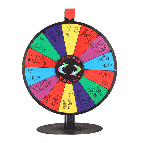 楽天市場 Winspin ルーレット 決定ルーレット 罰ゲームルーレット 幸運ホイール抽選 Lucky Wheel ラウンドスタンド 卓上用 18インチ Yescom