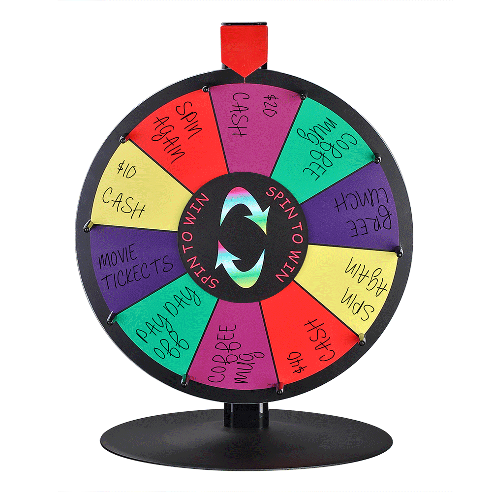 楽天市場 Winspin ルーレット 決定ルーレット 罰ゲームルーレット 幸運ホイール抽選 Lucky Wheel 卓上用 16インチ Yescom