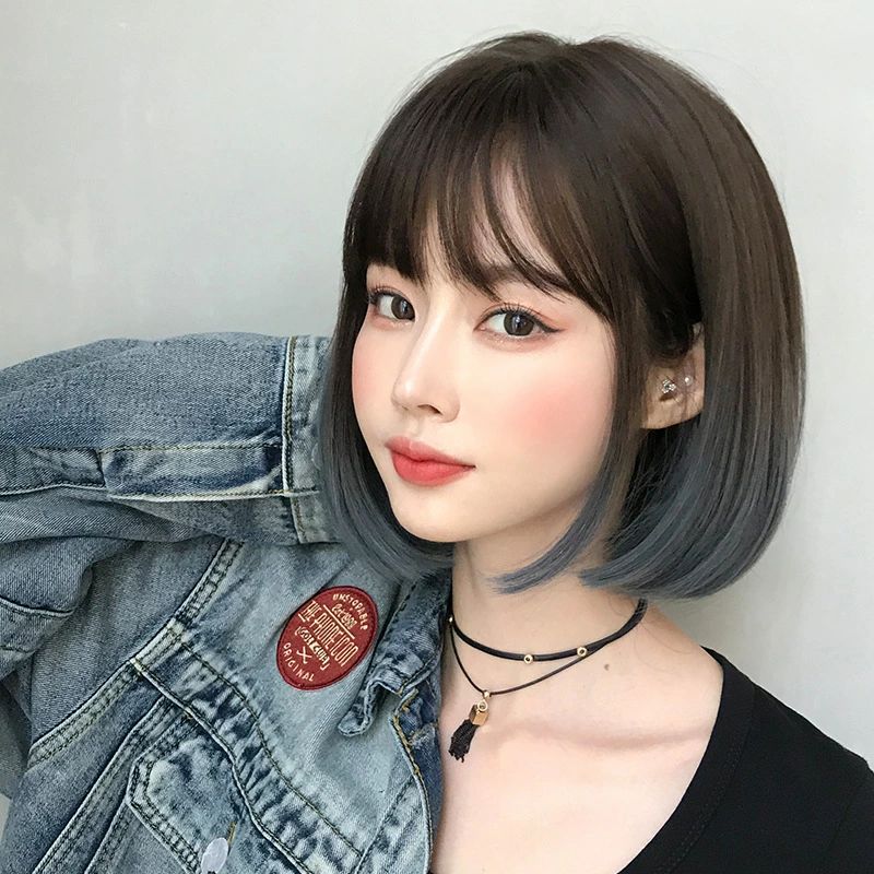 フ カラフル ストレート 耐熱 普段ウィッグ アニメ カールウィッグ 医療用 自然 ミディアム フルウィッグ ロング ショート ボブ