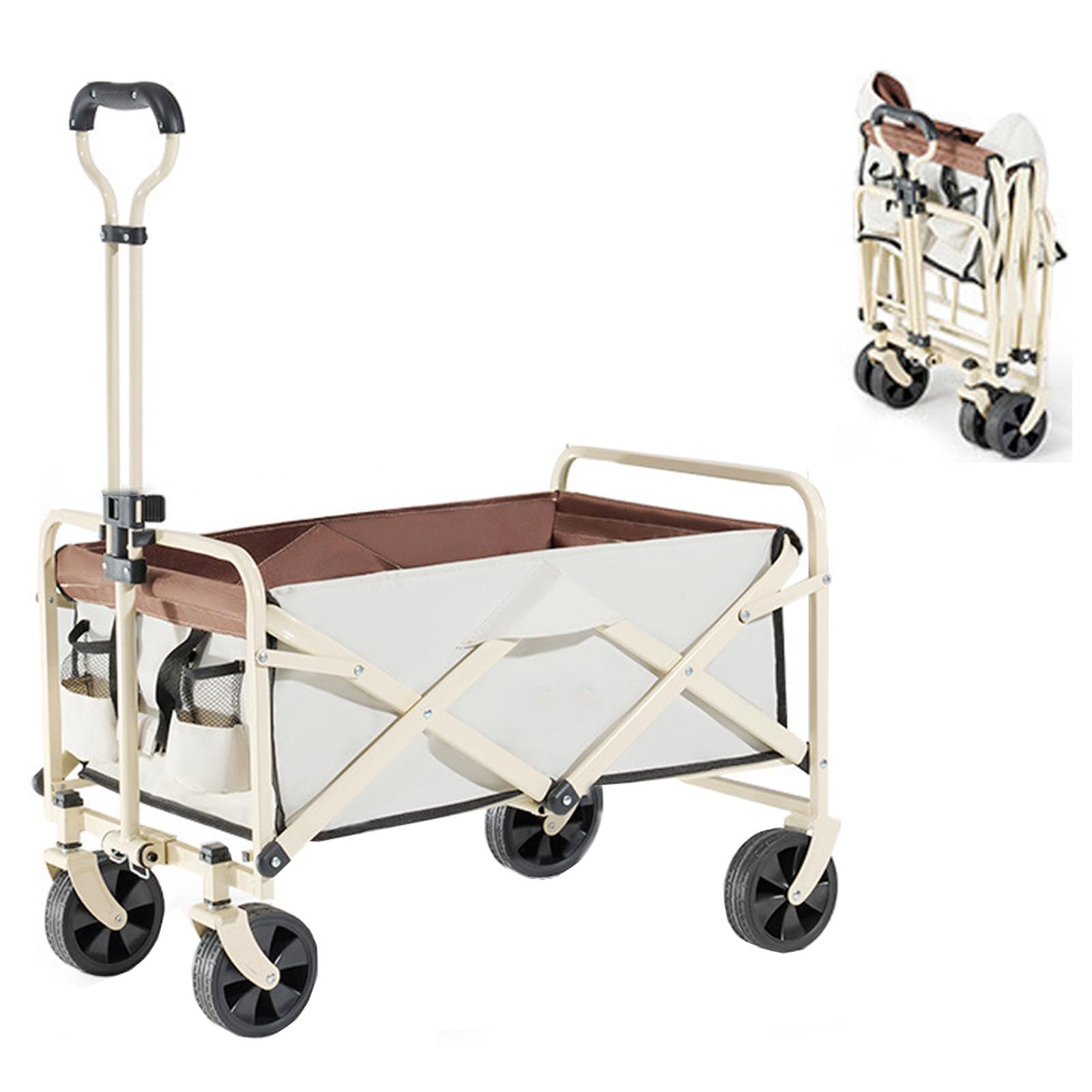 持ちはこび手押し車 アウトドア手押し車 アウトドア手押し車 キャンプカート 手押し車アウトドア 81*48*94珊 大静電容量200L 耐荷重150kg 折り