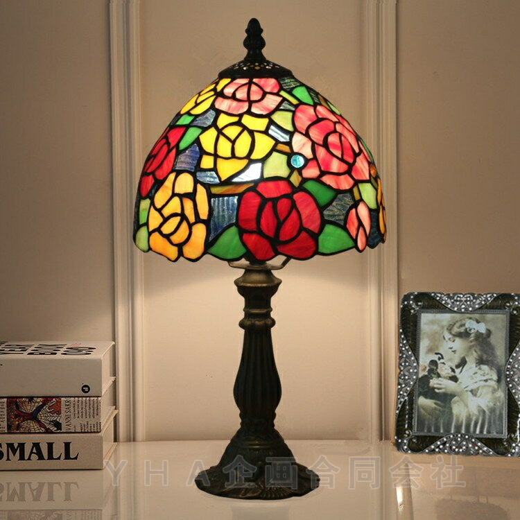 楽天市場】工芸品 ステンドグラスランプ 手作り テーブルランプ
