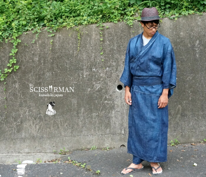 楽天市場 Scissorman シザーマン 10a Denim Yukata リアルユーズド 倉敷デニム浴衣 着物 デニム デニム 岡山児島製 オールインワン 和装 メンズ ｙｉｅｌｄ