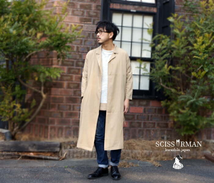 楽天市場 Scissorman シザーマン 1902b Haikara Inverness Coat ハイカラ インパネスコート ベージュ ７分袖スプリングコート ロング 羽織 メンズ 送料無料 Smtb Kd ｙｉｅｌｄ
