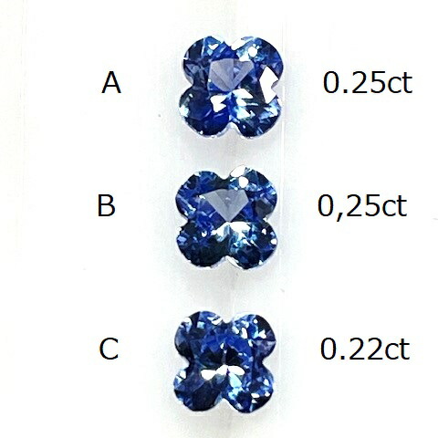 サファイア フラワーカット ルース約3.7mm|gem-ichinose