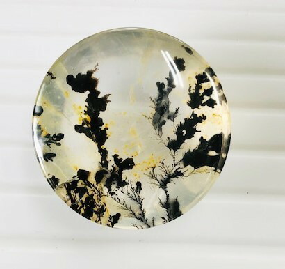 デンドライトクォーツ　ラウンドカット 123.45ct　ルース　大粒