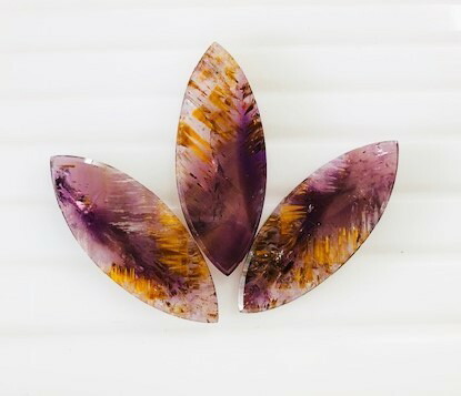 クォーツ　マーキスカット　3個セット 3個合計　40.03ct　ルース