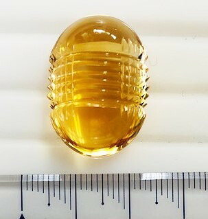 シトリン カービング 37.81ct ルース|gem-ichinose