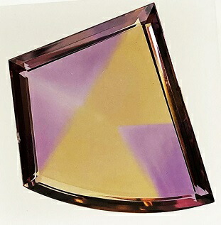 アメトリン　変型カット　77.59ct アメジスト　シトリン　ルース