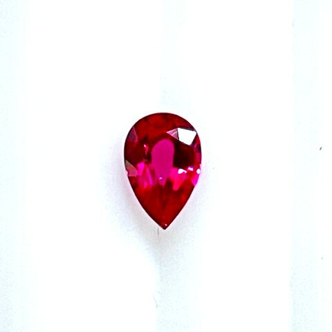 ルビー　ペアシェイプ　0.46ct　ルース｜gem-ichinose