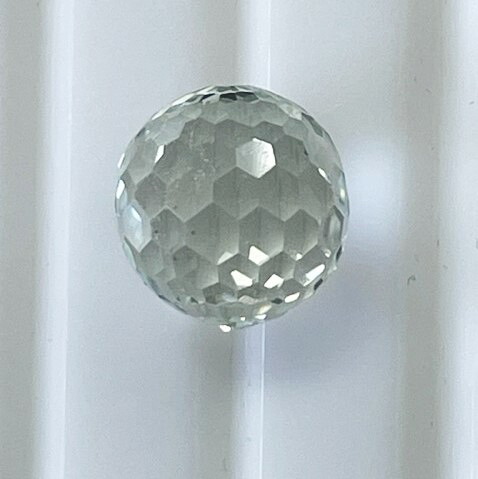 ホワイトトパーズ　9.60ct ミラーボール状　ラウンドファセッティッドシェイプ　ソーティング付き　ルース　トパーズ｜gem-ichinose