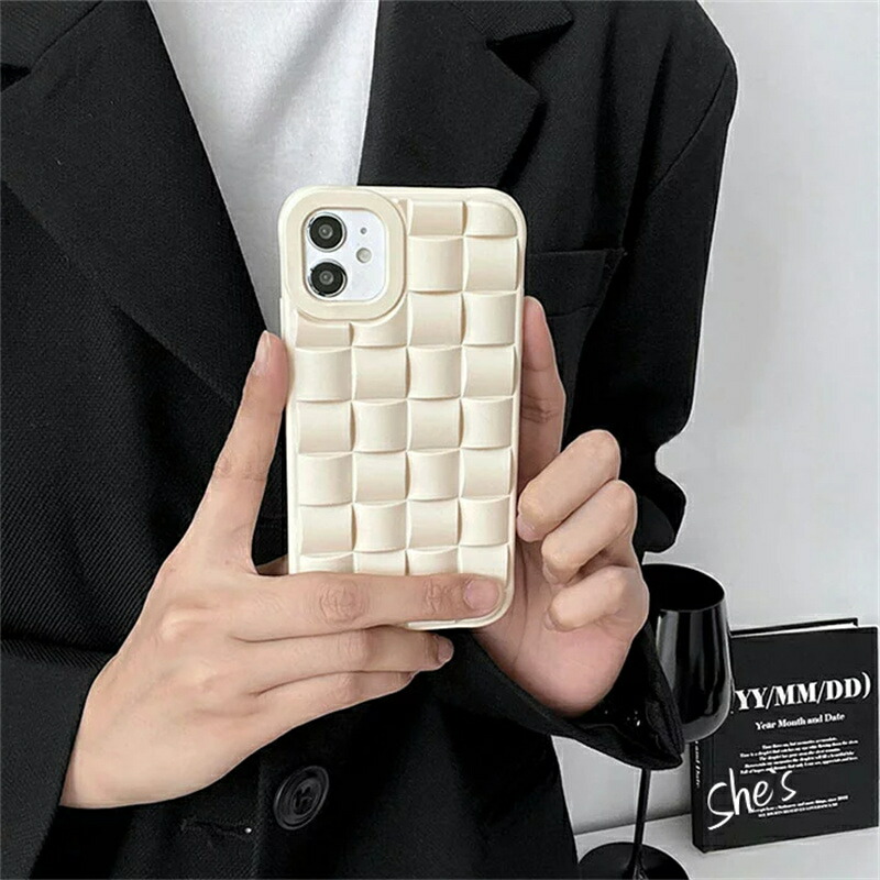 新品LOUVINI スマホケースiPhone14pro 未使用 goat-leather-flower-