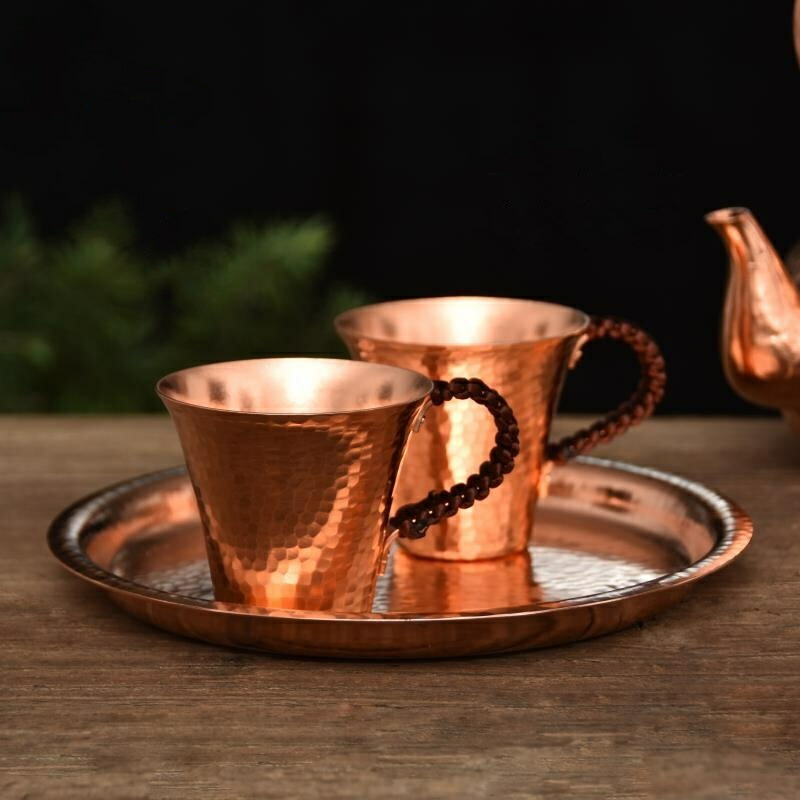 マグカップ 170ml デミタスカップ ミニマグカップ 小さいマグカップ 広口カップ 手作り 純銅 汲出 湯呑 グイ呑 日本酒 コーヒーカップ 煎茶碗 茶碗 エスプレッソカップ アイスコーヒー 冷たい飲み物 プレゼント