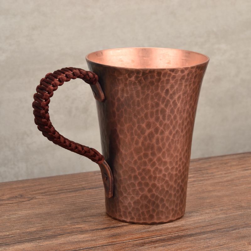 手作り 純銅 レトロ マグカップ ハンドメイド 匠の蔵　至高の焼酎 プレミアムビアグラス カップ 日本酒 広口カップ ウォーターカップ コーヒーカップ 手打ち 純銅 健康 水筒 ギフト プレゼント 7,410円