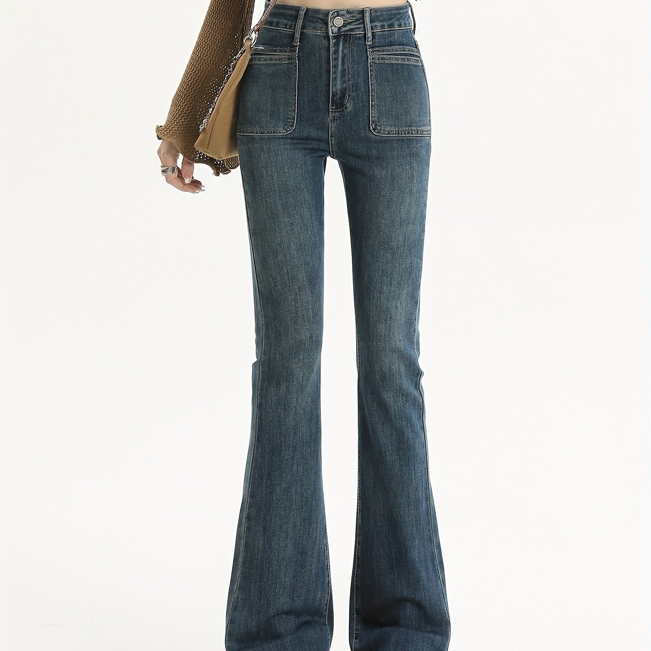 楽天市場】レトロ風デニムオーバーオール、ポケット付き、調節可能