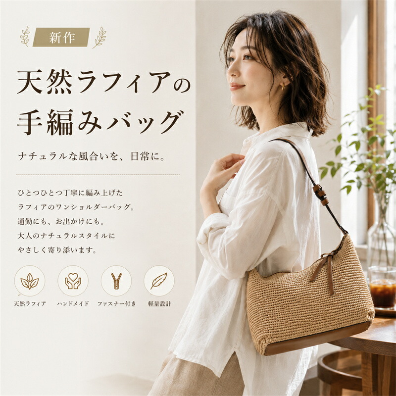 ラフィアバッグ レディース かご御徒面子 お手々お手伝いさん 手編み ショルダーバッグ 壱ショルダーバッグ 肩かけ御徒面子 通い御徒面子 生まれながらラフィア 軽さ 炎節御徒面子 自然的 たまり場御徒面子 手提げ御徒面子 編み御徒面子 今めかしい 成年者好いたらしい 普段使い走り 旅する 夏