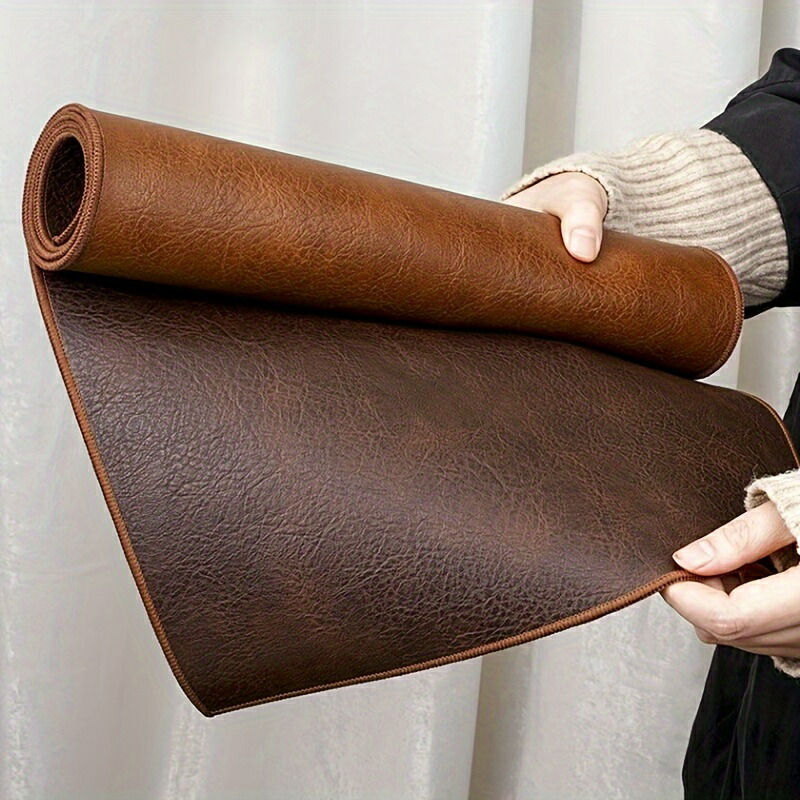 高級人工皮革テーブルランナー 両面デザイン 撥水 耐久性 禅風インテリアに合う 上品モダン 和室・リビング・ダイニング用 食卓デコレーション おしゃれテーブル装飾