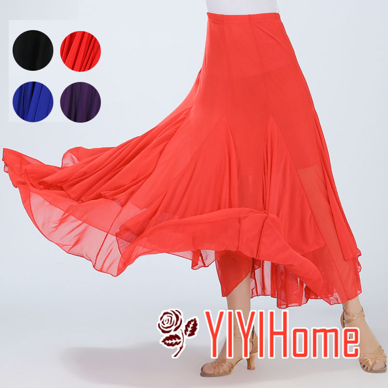 楽天市場】フラメンコ スカート ファルダ フリル サテン ロング