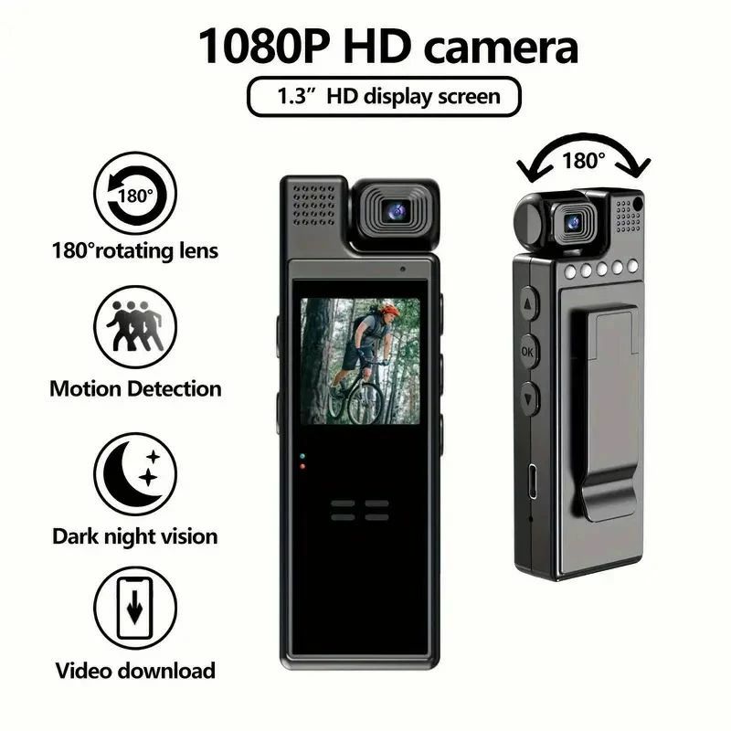 アクションカメラ 小型 簡単操作 wifi 液晶付き 防犯カメラ ウルトラ 超軽量 コンパクトサイズ 4K HD液晶画面 広角レンズ スポーツカメラ ポータブル 180°回転可能 遠隔操作 Wifiミニスポーツカメラ 動画撮影 Vlog ウェアラブル