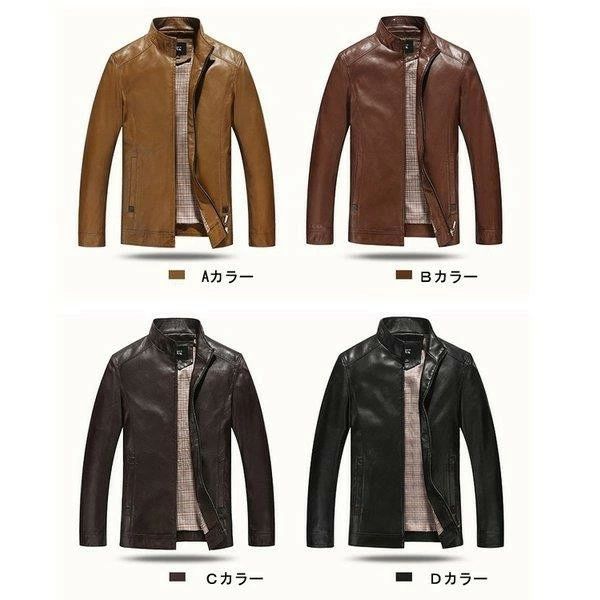 レザージャケット 春秋冬 ライダースジャケット メンズ バイクジャケット ジャケット アウター 合革 PUレザー 革ジャン 革ジャケット 大