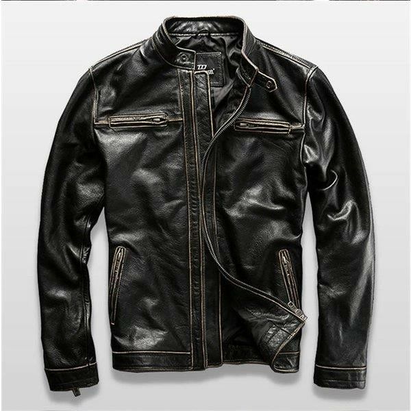 牛革ジャケット レザージャケット 本革 革ジャン 牛革バイクジャケット ライダースジャケット バイクウェア メンズ お洒落 ファッション 送料無料｜YKショップ