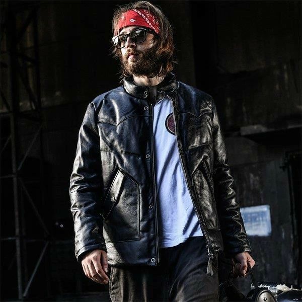 牛革ジャケット ダウンジャケット レザージャケット 本革 レザーダウン 牛革バイクジャケット ダウンコート バイクウェア ユーズド加工 メンズ お洒落 ファッション 送料無料
