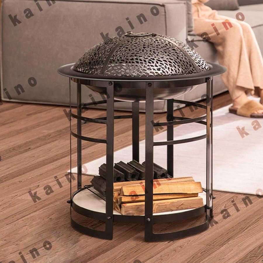 楽天市場】【送料無料】屋外暖炉 ファイヤーピット 調理用グリル網付き