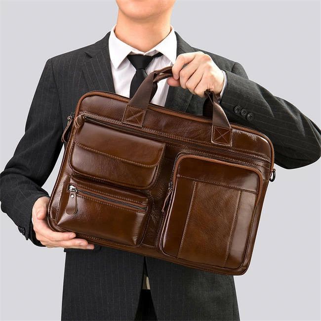 【本革】ビジネスバッグ 通勤バッグ 2WAY メンズ レディース a4 ノートpc 軽量 ビジネスバック 通勤 レザーバッグ 革 軽い カジュアル/プレゼント 出張 おしゃれ シンプル カジュアル 就活 大学生 手提げかばん 手提げ 斜め掛け 肩掛け 大