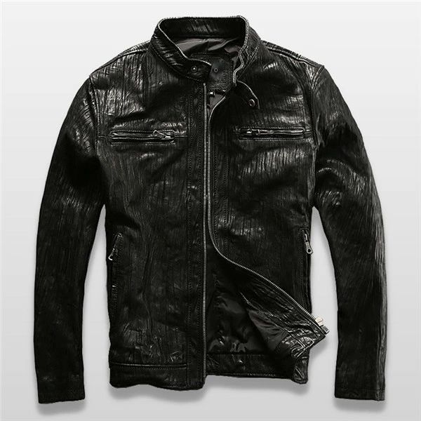 羊革ジャケット レザージャケット 本革 革ジャン 折り襟 羊革 バイクジャケット ライダースジャケット バイクウェア メンズ 父の日 お