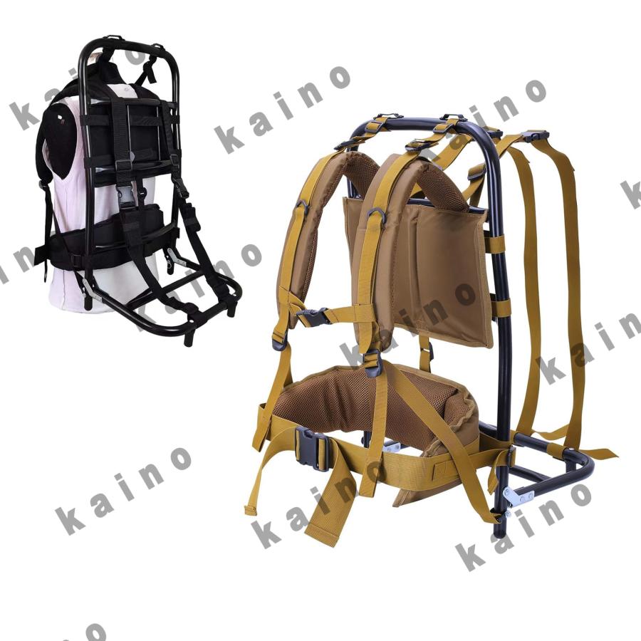 背負子 キャリー 軽量 背負う補助具 着脱簡単キャリーカート背負い子 背負投釣り 折りたたみアルミ背負子 アルミ合金 錆びにくい 持ち運びが簡単 耐荷重60KG 釣｜YKショップ