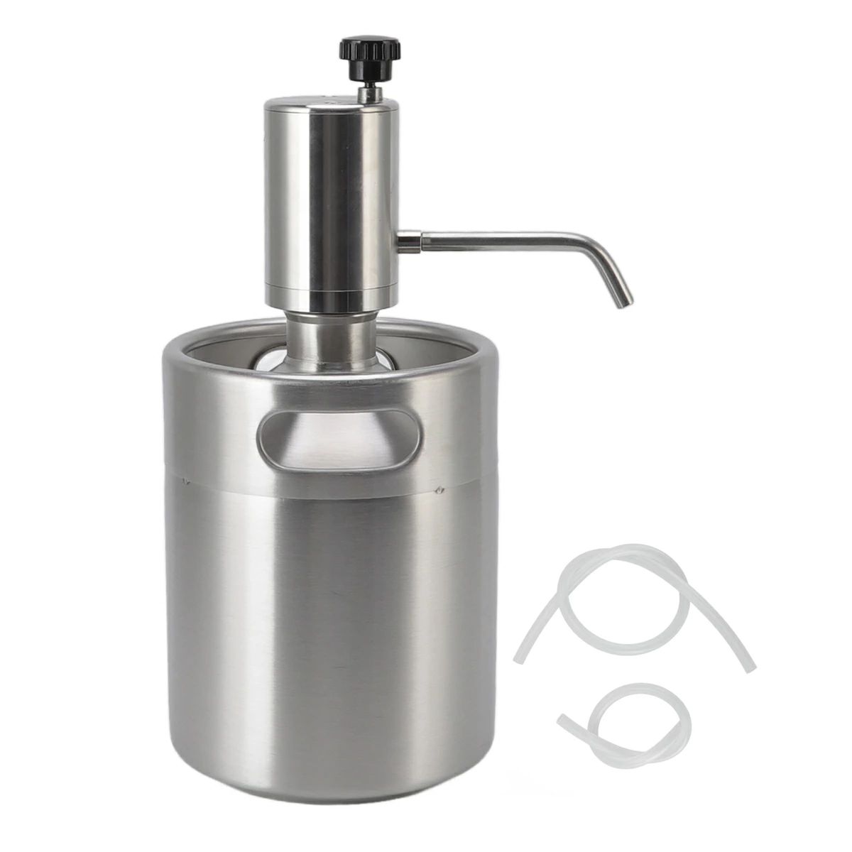 ビール樽 生ビールディスペンサー ビールサーバー 電動ビールタップ ミニビール樽 Keg カプラーディスペンサー シリコンチューブ付き パ