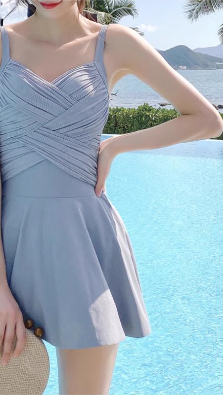 レディース ファッション 春夏 秋冬 レディース 女性 かわいい おしゃれ 水着 韓国 海 プール ビーチ セクシー 温泉 セクシー シンプル ワンピース スカート 背中開き