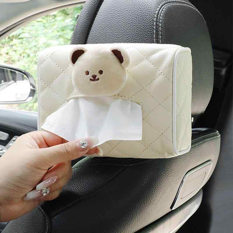 レディース 女性 カー用品 車用 ティッシュ ボックス 豪華 バッグ 吊り下げ式 おしゃれ かわいい 車内 装飾 ケース シンプル クマ 花 うさぎ ひまわり キルティング 車用品