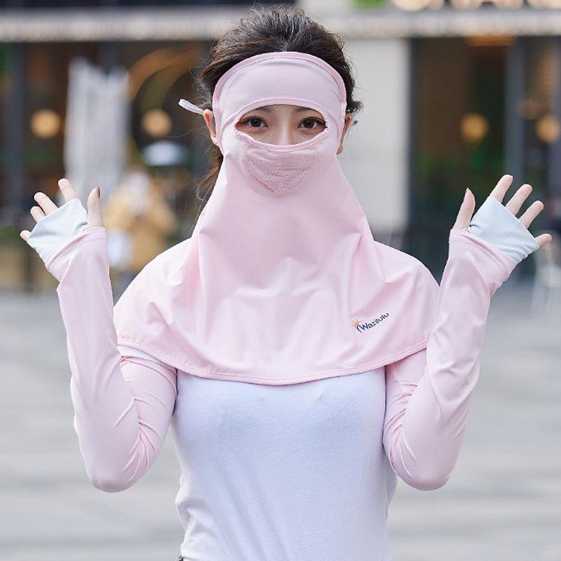 レディース ファッション 韓国 女性 春夏 秋 かわいい おしゃれ 日焼け防止 日焼け対策 紫外線対策 紫外線カット UV マスク フェイスマスク 通気性 顔 腕 サンシェード アーム シンプル 大人 フェイス 全顔 車 運転 アウトドア｜YKC8