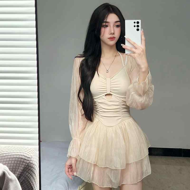 レディース ファッション 春夏 秋 冬 女性 かわいい おしゃれ 水着 韓国 海 プール ビーチ ワンピース フェミニン 着痩せ 温泉 長袖 セクシー 日焼け対策 日焼け防止 紫外線対策 シンプル 上品 大人
