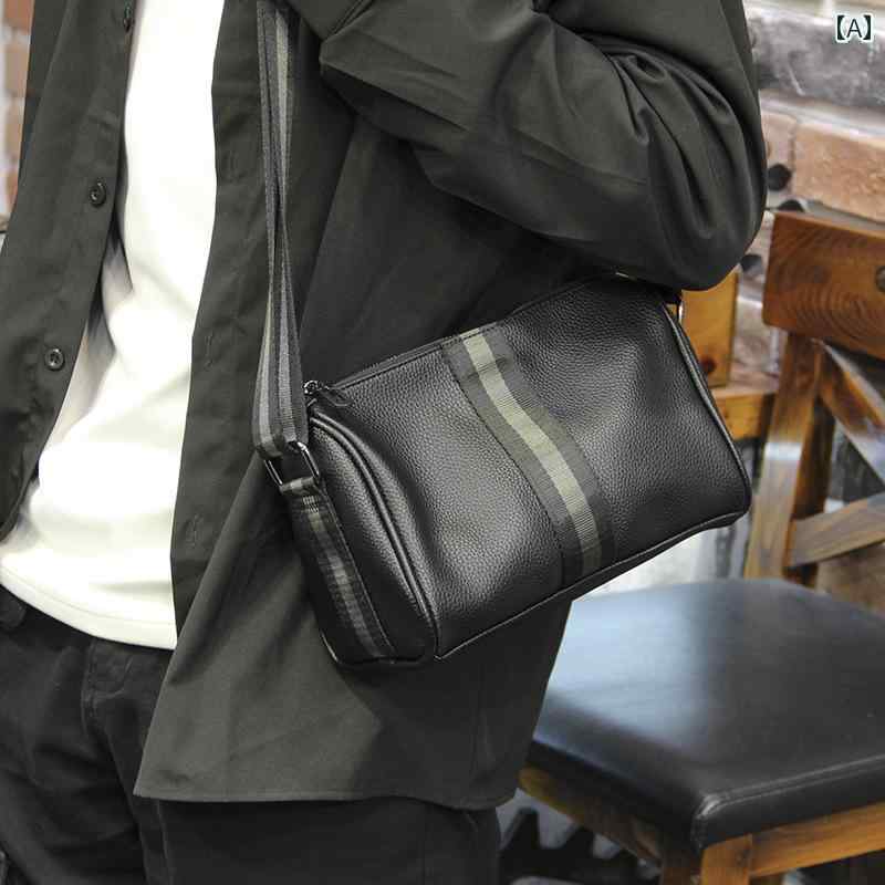 メンズ ファッション おしゃれ かっこいい メンズバッグ ファッション ショルダーバッグ シンプル ワイド ショルダーストラップ クロス ボディバッグ ソフトレザー 小さい スクエアバッグ 通勤 小型 ショルダーバッグ｜YKC8